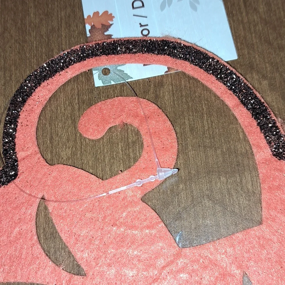 Halloween 4 Set Orange Pumpkin Placemats With Glitter